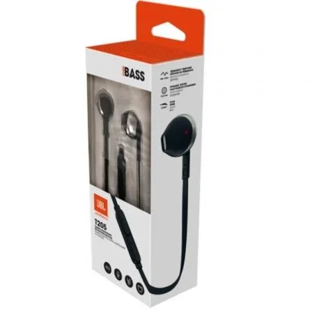 JBL Tune 205 Auriculares Intraaurales Alámbricos Negro JBL Tune 205 Auriculares Intraaurales Alámbricos Negro